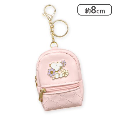 【ピンク】スヌーピー　PUミニポーチKC