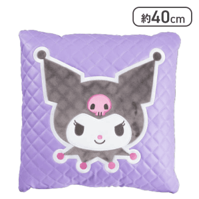 【パープル】クロミ キルトスクエアクッション