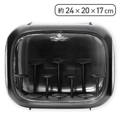 【ブラック】フィギュアディスプレイケース LEDライト付き 3