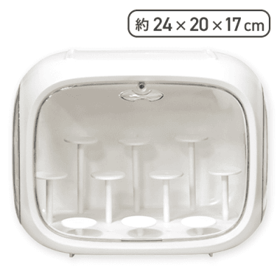 【ホワイト】フィギュアディスプレイケース LEDライト付き 3