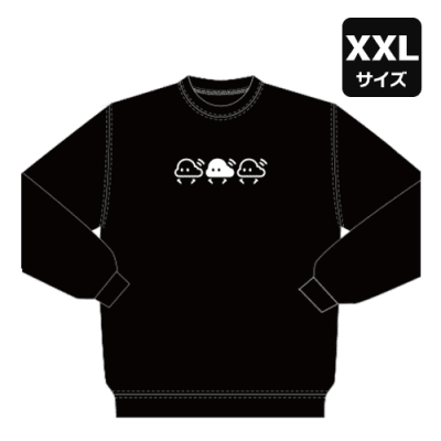 【XXL/ブラック】3icon トレーナー
