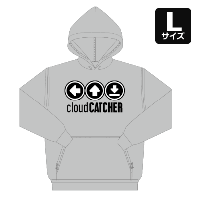 【L/グレー】PlayButton パーカー