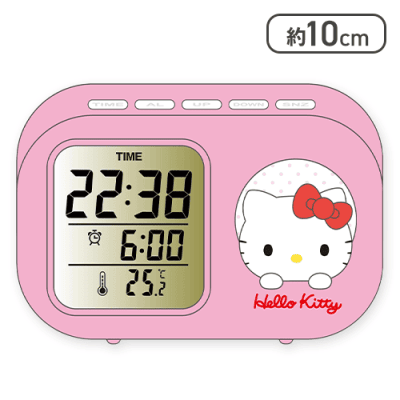 【ハローキティ】ハローキティ・クロミ ラバーマスコットクロック