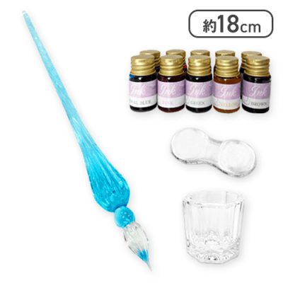 【ライトブルー】ガラスペンセット5