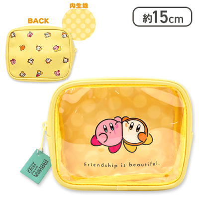 【イエロー】カービィplay withワドルディ前面クリアポーチ