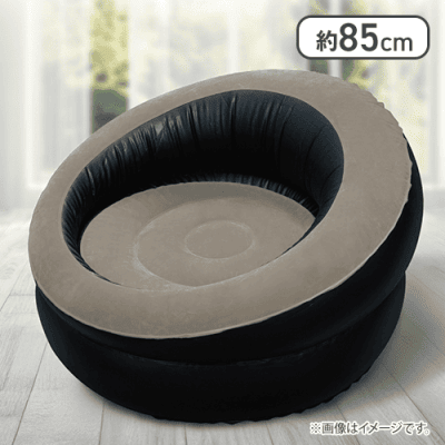 【ダークグレー】プレミアムエアーソファーLucca3