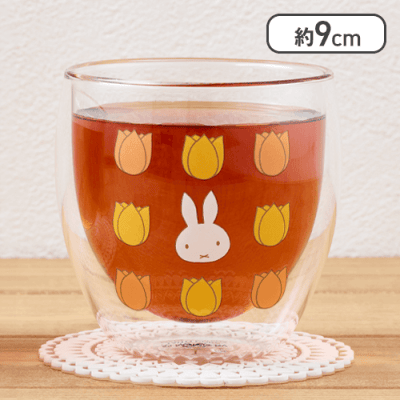【顔】ミッフィー ダブルウォールグラス チューリップ