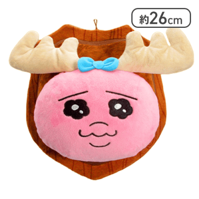 【シカ】おぱんちゅうさぎ おぱサファリ 壁掛けオブジェ風ぬいぐるみ