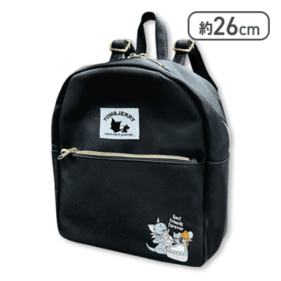 【ブラック】トム＆ジェリー　PVCミニリュックサック3