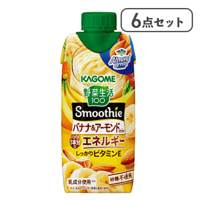 【6点セット】野菜生活100Smoothie  バナナ＆アーモンドmix※賞味期限:2026/12/12