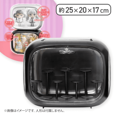 【1人1個まで】【ブラック】フィギュアディスプレイケースLEDライト付き2