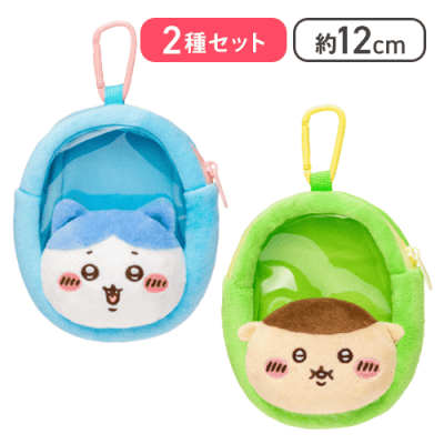 【ハチワレ＆くりまんじゅう】ちいかわ窓付きおかおミニポーチ