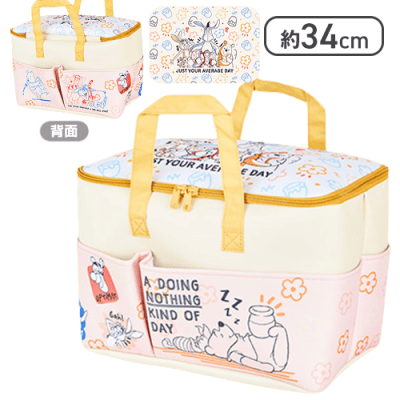 【フラワー】くまのプーさん 大きなポッケ付きバスケット〜フラワー＆ハニー〜