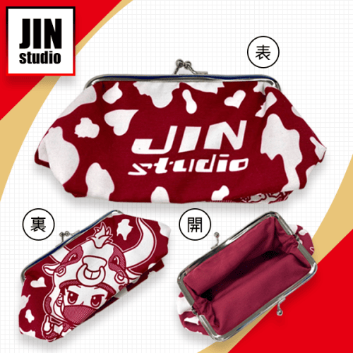 【レッド】JINstudioがま口財布