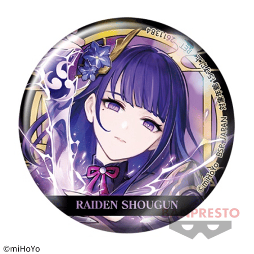 【雷電将軍】原神 ホログラム缶バッジ〜稲妻城〜