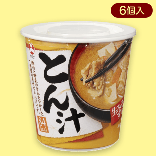 【とん汁】旭松カップ生みそずい 6個入り※賞味期限:2022/12/31