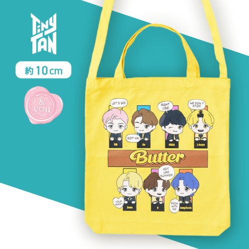 【イエロー】TinyTAN　&youプレミアム2Wayトートバッグ〜Butter〜