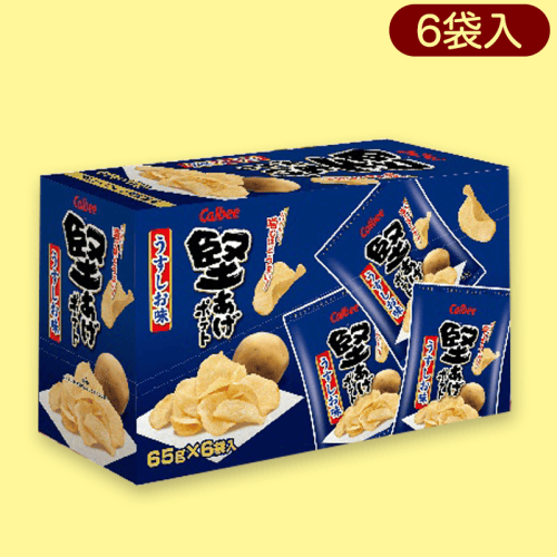【うすしお】堅あげポテト6P鬼盛りBOX※賞味期限:2023/3