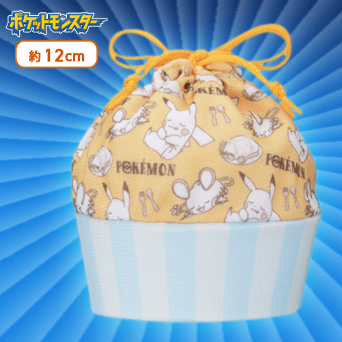 【イエロー】ポケットモンスター　巾着風ポーチ〜Cafe〜