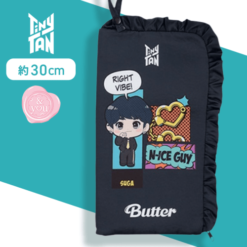 【SUGA】TinyTAN　CHUBBY COLLECTION　マルチポーチ〜Butter〜“RM＆Jin＆SUGA＆j-hope”