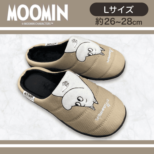 【ベージュL】ムーミンwarm shoes
