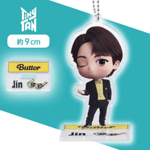 【Jin】TinyTAN　Butter　モアプラススタンド付アクリルキーチェーン