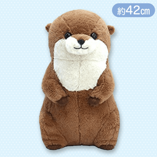 【ブラウン】くったりカワウソたっちBIG