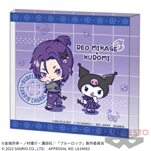 【御影玲王】『ブルーロック』×サンリオキャラクターズ アクリルブロック