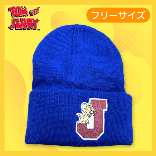 【ネイビー】トムとジェリー ニット帽