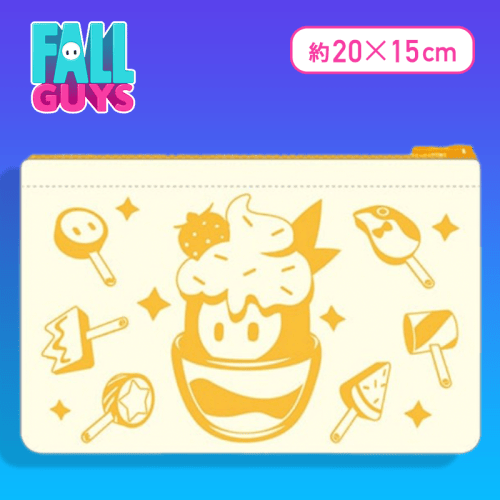 【オレンジ】Fall Guys　モアプラスレザー風ポーチ