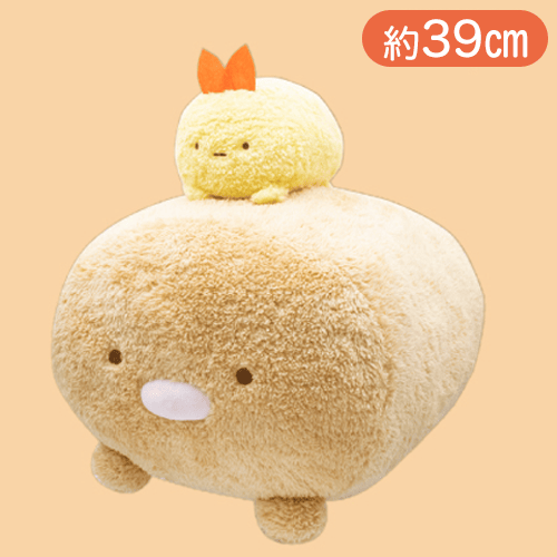 すみっコぐらし みにっｺといっしょにうつぶせぬいぐるみXL プレミアム とんかつ