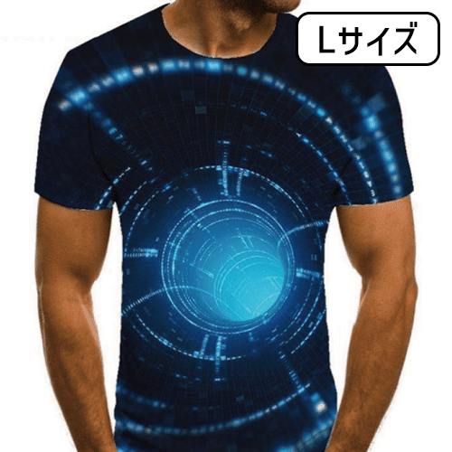 【C柄(L)】トリックTシャツ　二度見する穴