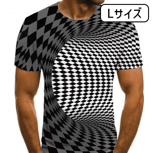 【F柄(L)】トリックTシャツ　二度見する穴