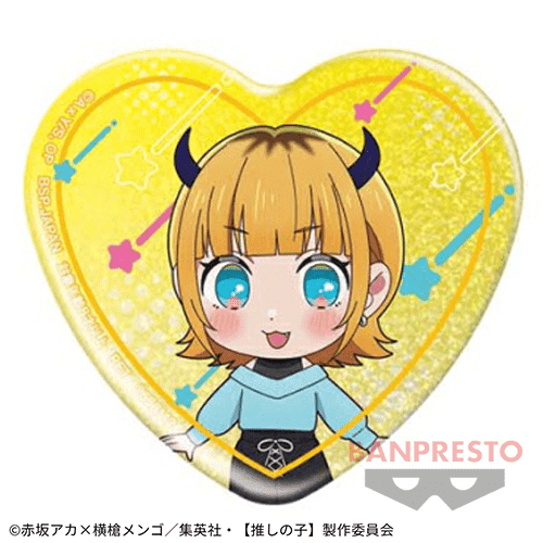 【MEMちょ】【推しの子】 ハート型ホログラム缶バッジ