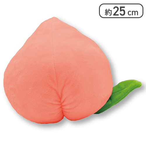 【レッド】桃ミドルBIGぬいぐるみ