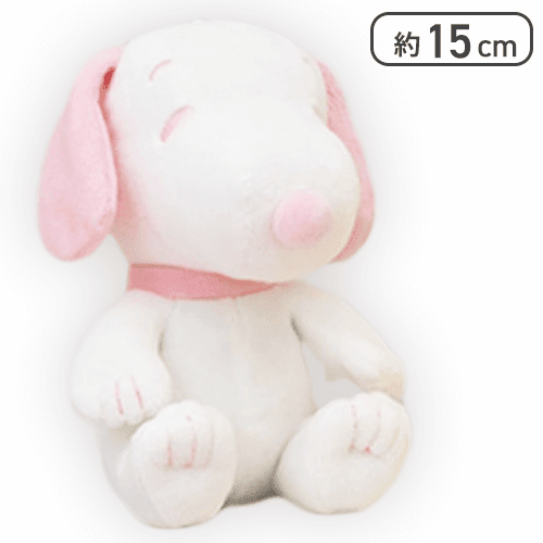 【ピンク】SNOOPY ぬいぐるみ シャーベットカラー