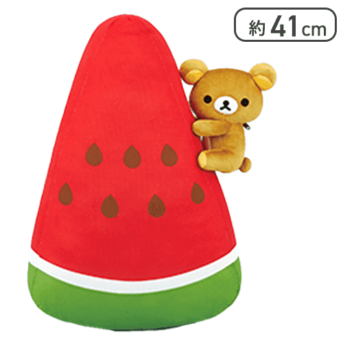 【リラックマ】リラックマ ひんやりスイカぬいぐるみXL