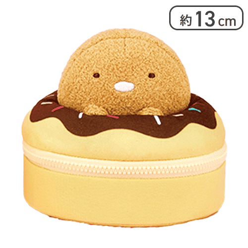 【とんかつ】すみっコぐらし ドーナツ型ぬいぐるみポーチ