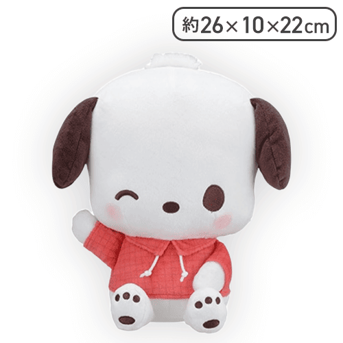 【ポチャッコ】ゆるかわ サンリオキャラクターズ Mぬいぐるみ“ポチャッコ・ハンギョドン” vintage red