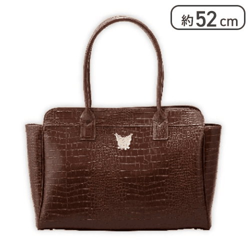 【ブラウン】クロミ クロコダイル風ショルダーバッグベージュ&ブラウン