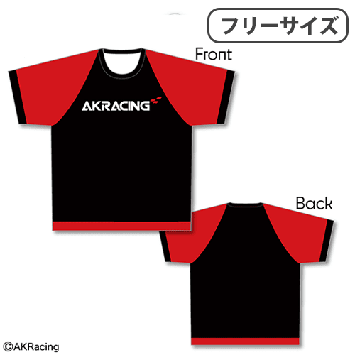【レッド＆ブラック】AKRacing フルグラフィックTシャツ
