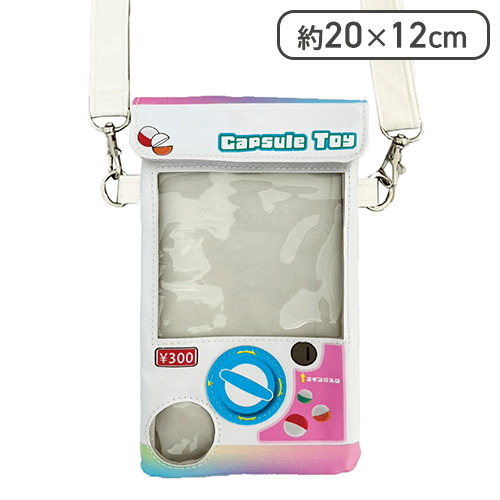【ホワイト】カプセルトイ スマホショルダーバッグ