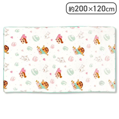 【ホワイト】クレヨンしんちゃん フランネル毛布3 