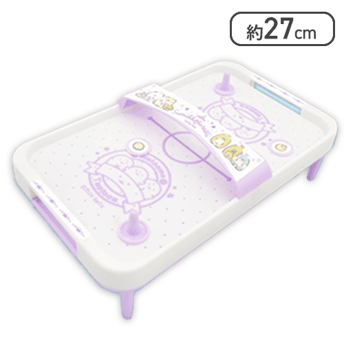 【パープル】すみっコぐらし たぴおかパーク パックが浮く！卓上エアホッケー