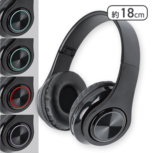 【ブラック】Bluetooth ライティングヘッドフォン4