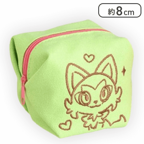 【ニャオハ】ポケットモンスター キューブ型プチポーチ