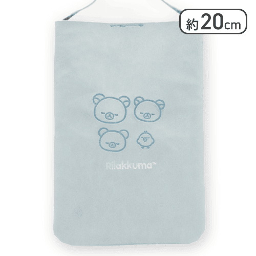 【ブルー】リラックマ NEW BASIC RILAKKUMA レザー風スクエアショルダーバッグ