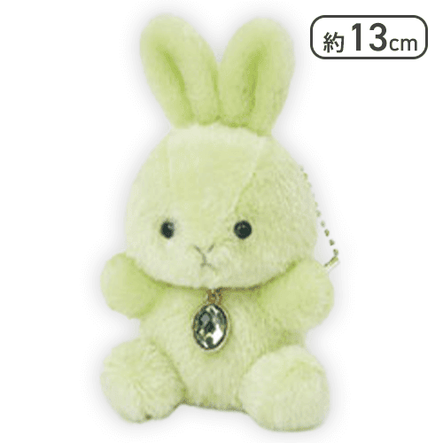 【ペリドット(8月)】Happy Birthcolor Pastel Rabbit -Oval-