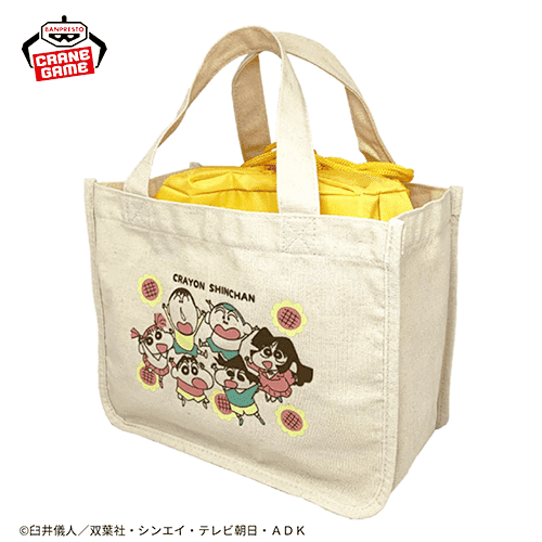 【6人】クレヨンしんちゃん 保冷巾着付きトートバッグ