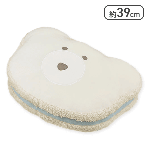 【クリーム】ほっこりモコモカ もちもちマカロンクッションXL